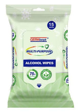 Load image into Gallery viewer, Germisept Multi-Purpose Alcohol Wipes (15 Count Packs) + Spray Bundle
