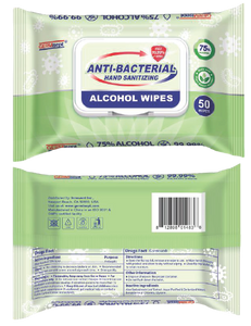Case of Germisept Multi-Purpose Antibacterial Alcohol Wipes (50 Count) (24 Packs)
