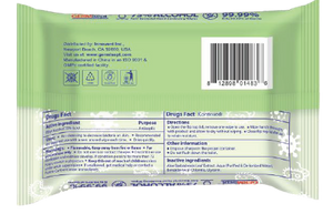Germisept Antibacterial Alcohol Wipes (50 Count Packs) + Spray Bundle