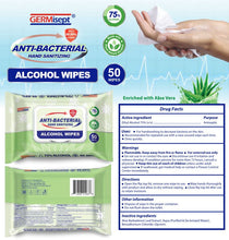 Load image into Gallery viewer, Pallet of Germisept Multi-Purpose Antibacterial Alcohol Wipes (50 Count) (1728 Packs)
