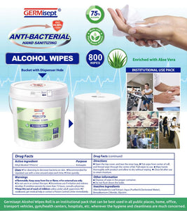 Germisept Antibacterial Multi-Purpose Alcohol Wipes (800 Count)