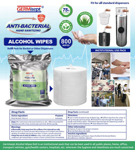 Germisept Antibacterial Multi-Purpose Alcohol Wipes (800 Count Refill)